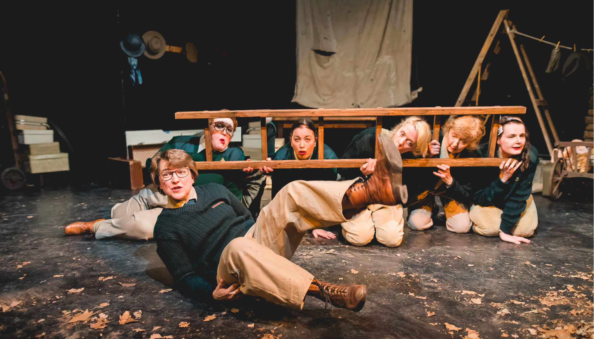 Cast of Lilies in the Field with Ladder